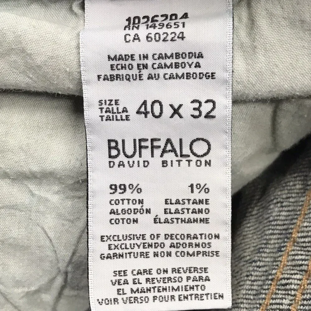 BUFFALO DAVID BITTON Driven-X Basic Jean Men 40x31 Straight Stretch Dark Wash